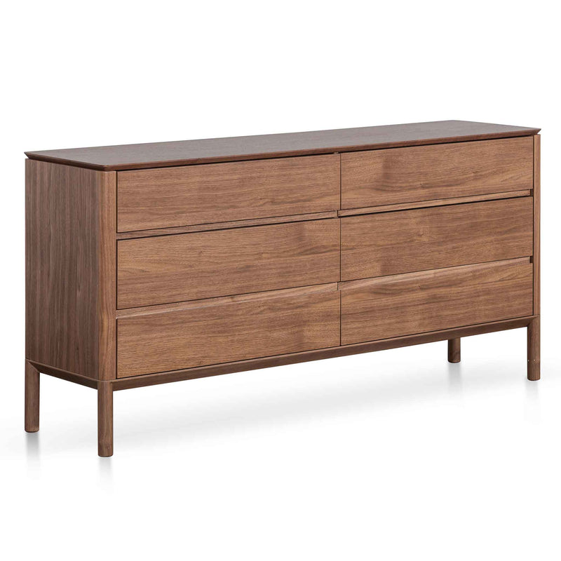 Coll Lux Drawers Wooden Chest - Walnut - Natural