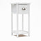 2X Bedside Table Drawer Vintage Side Table Storage Cabinet Bedroom VALERIE WHITE