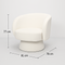 Interior Ave - Celine Swivel Armchair – Chenille Pearl White