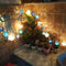 1 Set of Blue n White 5cm Rattan Cane 50 Ball Battery Powered LONG 5m String Lights Christmas Gift Home Wedding Party Bedroom Decoration Table Centrepiece