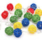 1 Set of Multi Coloured 5cm Rattan Cane 20 Ball Battery Powered 3m String Lights Christmas Gift Home Wedding Party Bedroom Decoration Table Centrepiece