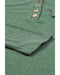Mist Green Long Sleeve Snap Button Henley Top - L