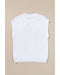 White Multi Crochet Flower Knit Short Sleeve Sweater Tops - XL