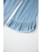 Myosotis Light Wash Raw Hem Ruffled Wide Leg Jeans - 12 US