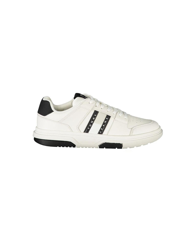 Tommy Hilfiger Men's White Polyester Sneaker - 43 EU