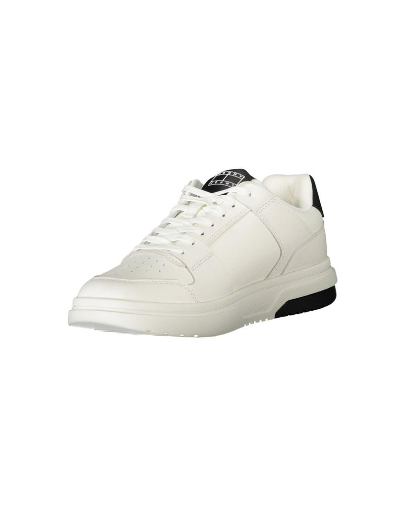 Tommy Hilfiger Men's White Polyester Sneaker - 43 EU