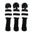 Set of 3 Knitted Golf Club Covers - Red