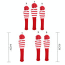 Set of 3 Knitted Golf Club Covers - Red