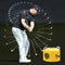 Versatile Golf Impact Trainer - Waterproof 26x44cm - Black
