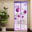 90x210cm Magnetic Summer Mosquito Screen Door Curtain - Purple