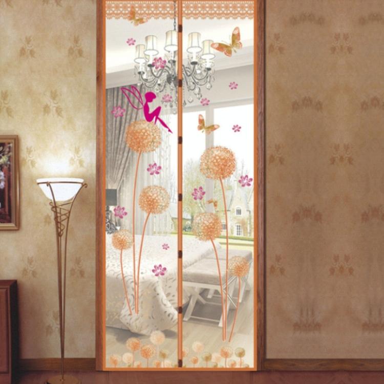 90x210cm Magnetic Summer Mosquito Screen Door Curtain - Purple