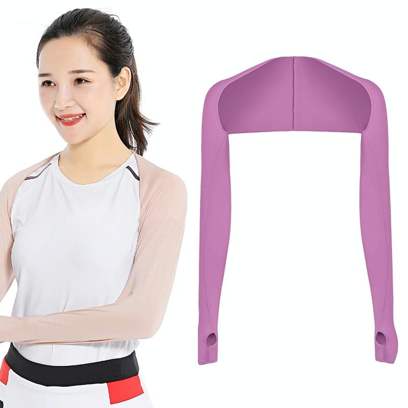 Sun Protection Golf Shawl Sleeves for Outdoor Sports and Cycling - White
