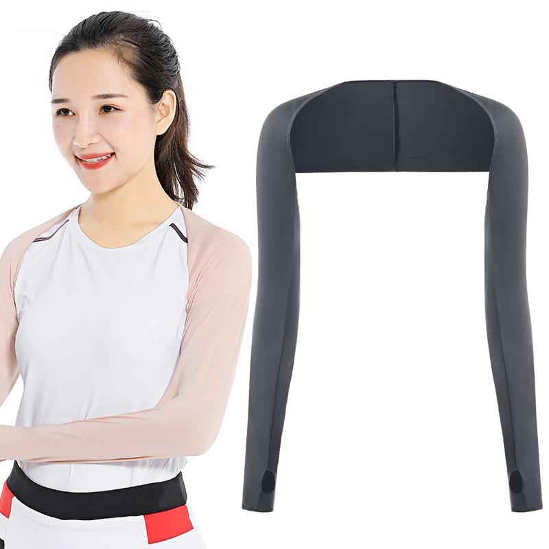 Sun Protection Golf Shawl Sleeves for Outdoor Sports and Cycling - White