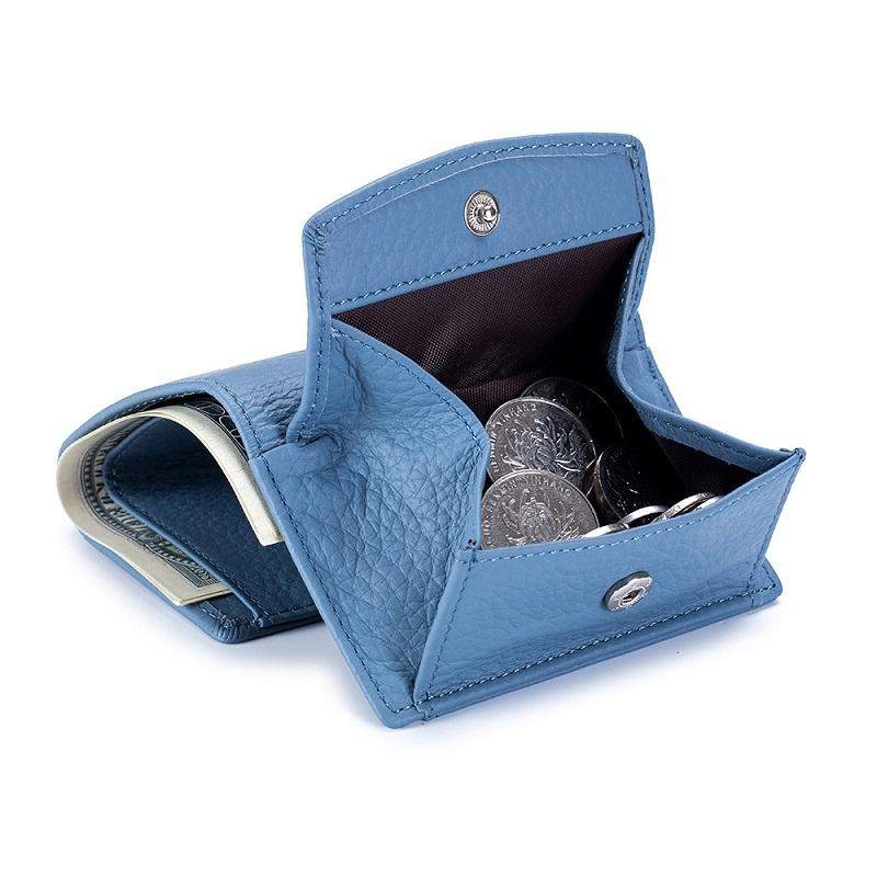 Compact Rfid Leather Coin Purse Wallet - Secure & Stylish - Lemon Yellow