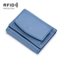 Compact Rfid Leather Coin Purse Wallet - Secure & Stylish - Lemon Yellow