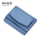Compact Rfid Leather Coin Purse Wallet - Secure & Stylish - Lemon Yellow