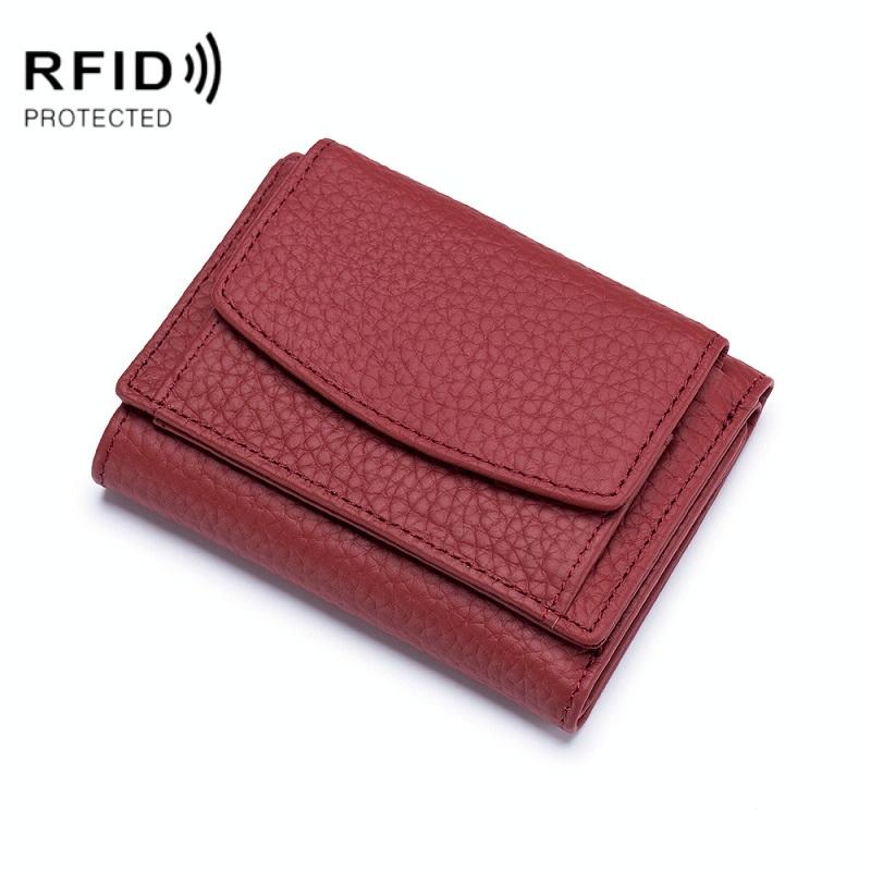 Compact Rfid Leather Coin Purse Wallet - Secure & Stylish - Lemon Yellow