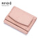 Compact Rfid Leather Coin Purse Wallet - Secure & Stylish - Lemon Yellow