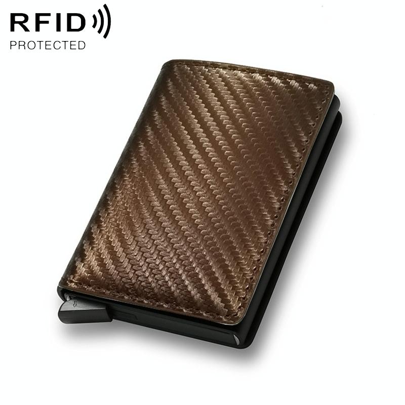 Carbon Fiber Rfid Wallet for Men - Black