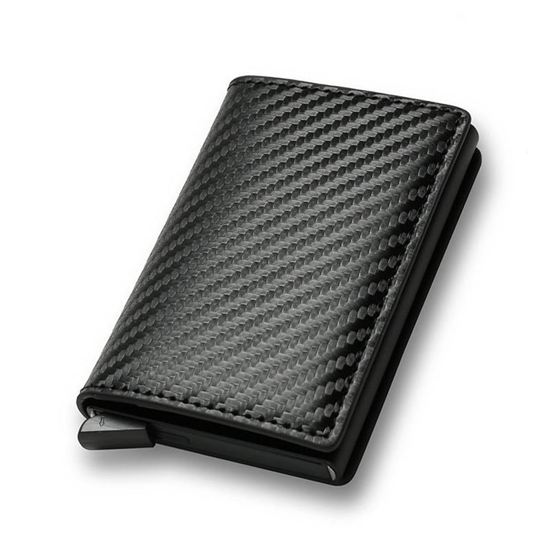 Carbon Fiber Rfid Wallet for Men - Coffee