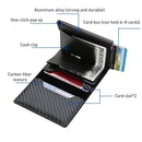 Carbon Fiber Rfid Wallet for Men - Coffee