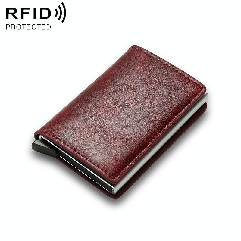 Carbon Fiber Rfid Wallet for Men - Coffee