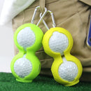 2-pack Golf Silicone Double-ball Protection Sleeves - Yellow