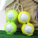 2-pack Golf Silicone Double-ball Protection Sleeves - Yellow