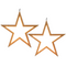 2x Large Bamboo Star LED Hanging Lamp Light Home Decor Lighting  - Natural