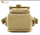 Khaki Tactical Outdoor Leg Bag - 900D Durable Multi-Layer Waist Pack for Cycling, Fishing, and Security