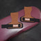 1 Pair Brown Durable Gym Palm Guard with Ultra-fiber Leather for Heavy Lifting -Wrist Support Straps for Pull-ups and Deadlifts