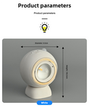 2 Pcs Grey Rechargeable Magnetic USB Table Lamp & Wall Light - 3000K/4000K/6000K Adjustable Brightness with Anti-Glare Design