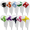 White covers with various colored numbers, Premium PU Leather Golf Iron Headcover Set (10pcs) | Numbered 4-9, P, S, A, X | Protective Club Covers for Irons