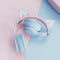 Pink Wireless Cat Ear Headphones with RGB Lights & Detachable Mic - Bluetooth 5.1