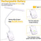 Black Rechargeable Dual-Head Clip-On Book Light - Touch Control Reading Lamp with Eye Protection