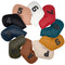 White Golf Iron Head Covers Set of 10 - Waterproof PU Leather Club Protectors with Embroidered Numbers (3-9, P, A, S)
