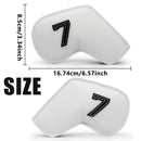 Red Golf Iron Head Covers Set of 10 - Waterproof PU Leather Club Protectors with Embroidered Numbers (3-9, P, A, S)