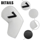 Red Golf Iron Head Covers Set of 10 - Waterproof PU Leather Club Protectors with Embroidered Numbers (3-9, P, A, S)