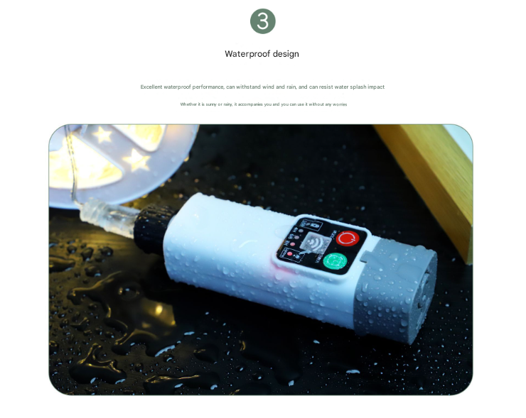 (300 lights warm white at 30 meters) Camping tent light kit - rechargeable power bank, spool light string, remote control