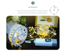 (300 lights warm white at 30 meters) Camping tent light kit - rechargeable power bank, spool light string, remote control