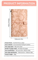 Pink 2-Pack Vintage Floral Embossed PU Leather Journals - 192 Pages Each