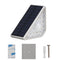 4 Pcs White Bright 14-LED Solar Powered Step Lights - Automatic Outdoor Waterproof Illumination for Stairs, Deck, Pathway & Garden (Warm White)