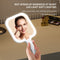Light Yellow Square Portable Handheld LED Makeup Mirror - USB-C Rechargeable with 3 Color Light Modes for On-The-Go Touch-Ups
