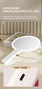 Light Yellow Square Portable Handheld LED Makeup Mirror - USB-C Rechargeable with 3 Color Light Modes for On-The-Go Touch-Ups