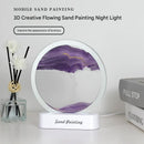 Moving Sand Art Picture with LED Night Light Base - USB Powered, Relaxing Desktop Decor(Green)