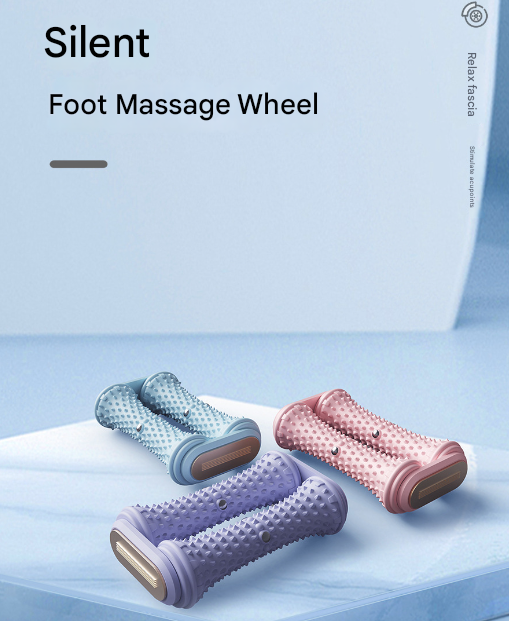 Blue Ergonomic Dual Foot Massage Roller - Deep Tissue Relief for Plantar Fasciitis, Arch Pain & Tired Feet