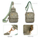 Khaki Stylish PU Leather Sling Crossbody Bag for Women - Multi-Pocket Chest Pack with Adjustable Wide Strap