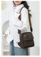 Khaki Stylish PU Leather Sling Crossbody Bag for Women - Multi-Pocket Chest Pack with Adjustable Wide Strap