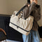 Green and Black Large Capacity Travel Bag with Wet/Dry Separation - Canvas + Polyester, Lightweight Handbag for Short Trips and Fitness, Fits on Luggage