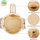 Pink New Large Capacity Portable Drawstring Makeup Bag - Travel Toiletry Bag with Fashionable Cosmetic Brush Storage